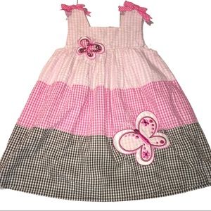 Rare, Too! Seersucker Gingham Butterfly Dress